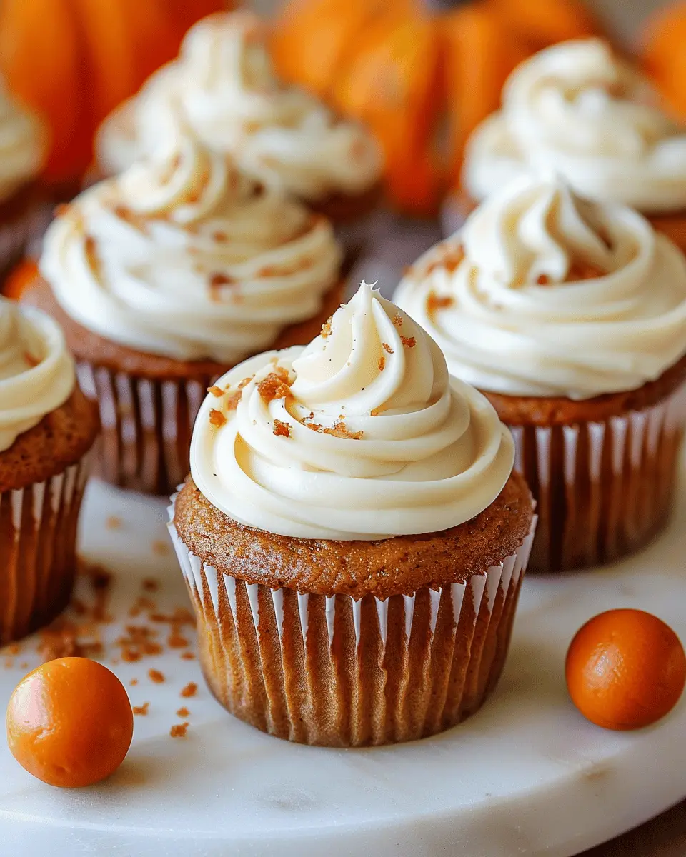 The Best Pumpkin Cupcakes with Creamy Turkey Bacon Frosting