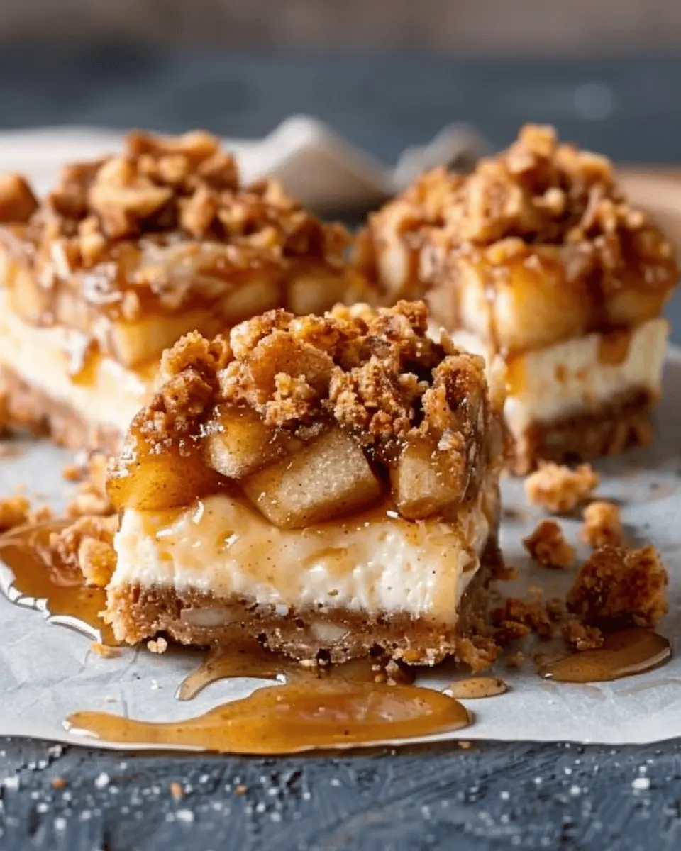 Caramel Apple Cheesecake Bars: Indulgent Dessert for Fall Cravings