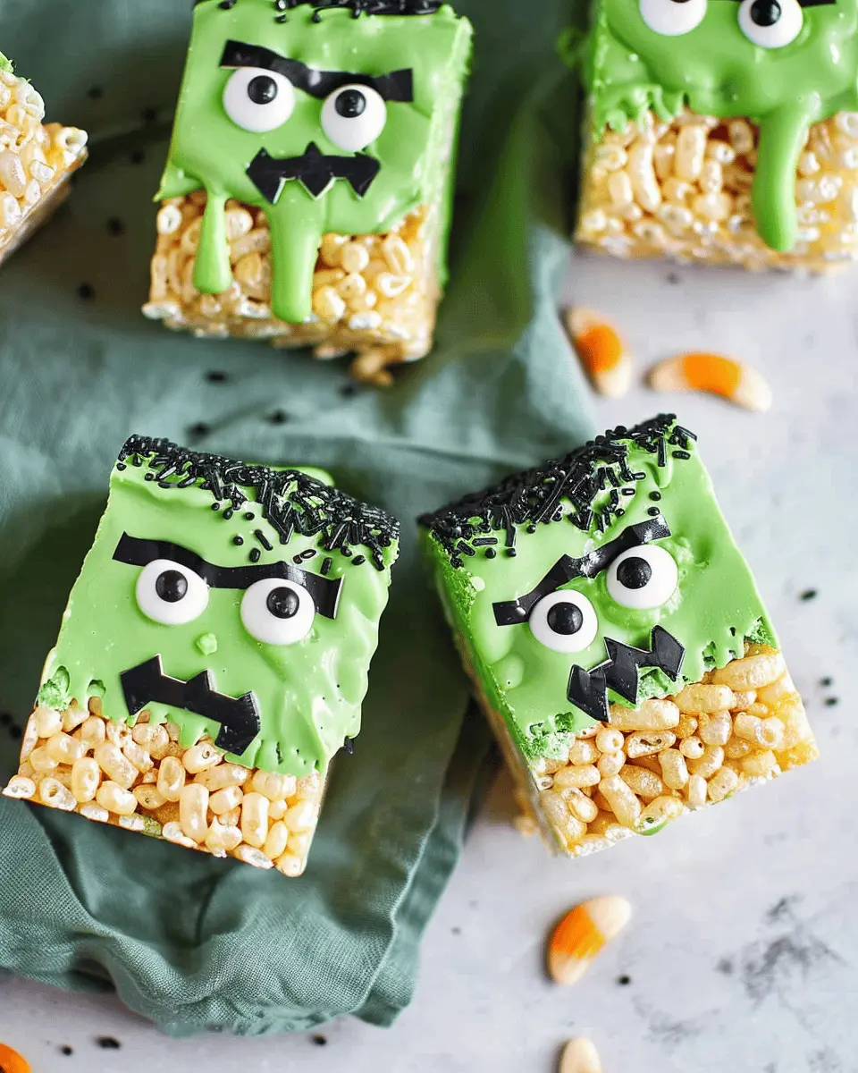 Frankenstein Halloween Rice Krispie Treats: Easy and Spooky Fun