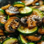 Low Carb Stir Fry Zucchini with Mushrooms and Onions
