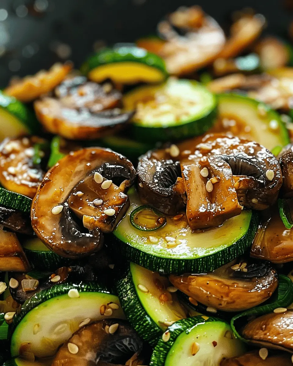 Low Carb Stir Fry Zucchini with Mushrooms and Onions Delight