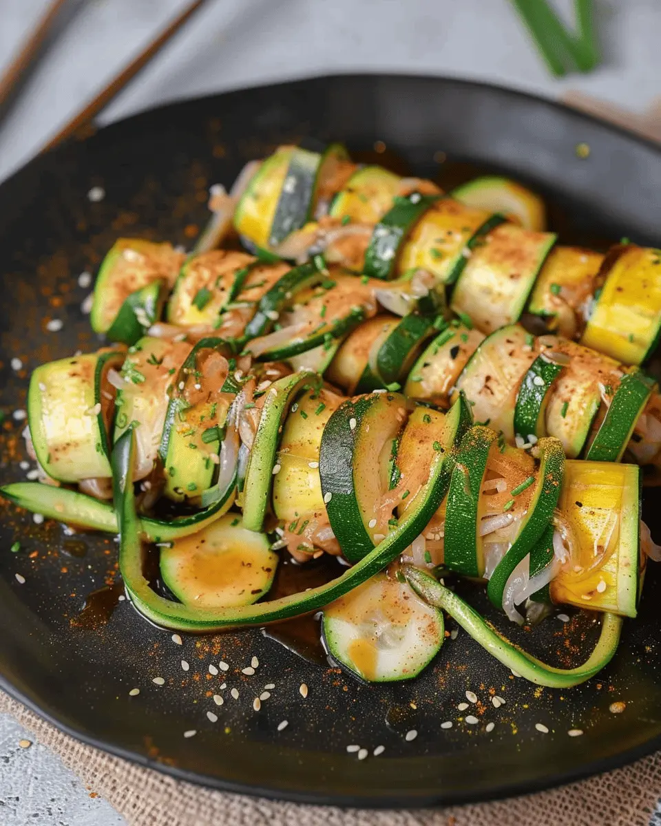 Hibachi Zucchini: Easy Recipe with Turkey Bacon and Chicken Ham