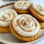 Soft Pumpkin Cookies with Cinnamon Frosting