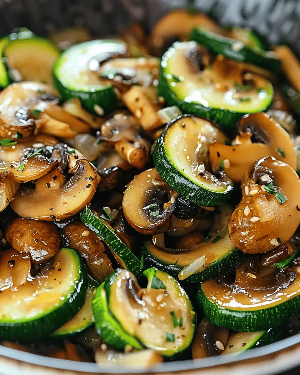Low Carb Stir Fry Zucchini with Mushrooms and Onions Delight