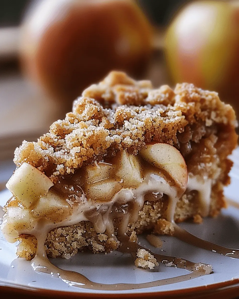 Apple Crumb Cake with Cinnamon Apple Drizzle: The Best Comfort Dessert