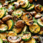 Skillet Zucchini and Mushrooms