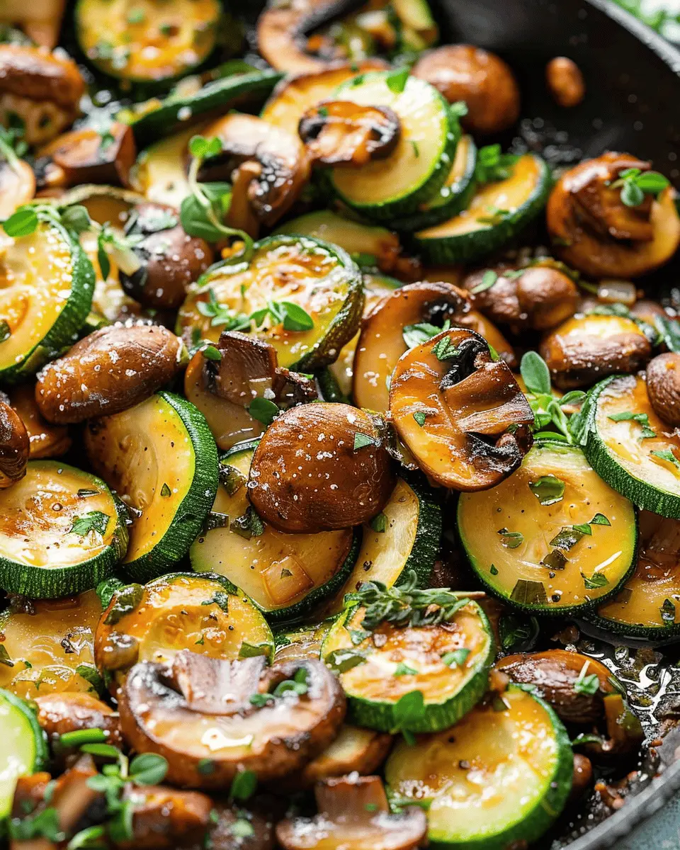 Skillet Zucchini and Mushrooms: Easy Turkey Bacon Delight