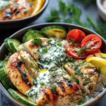 Mediterranean Lemon-Dill Chicken Bowls