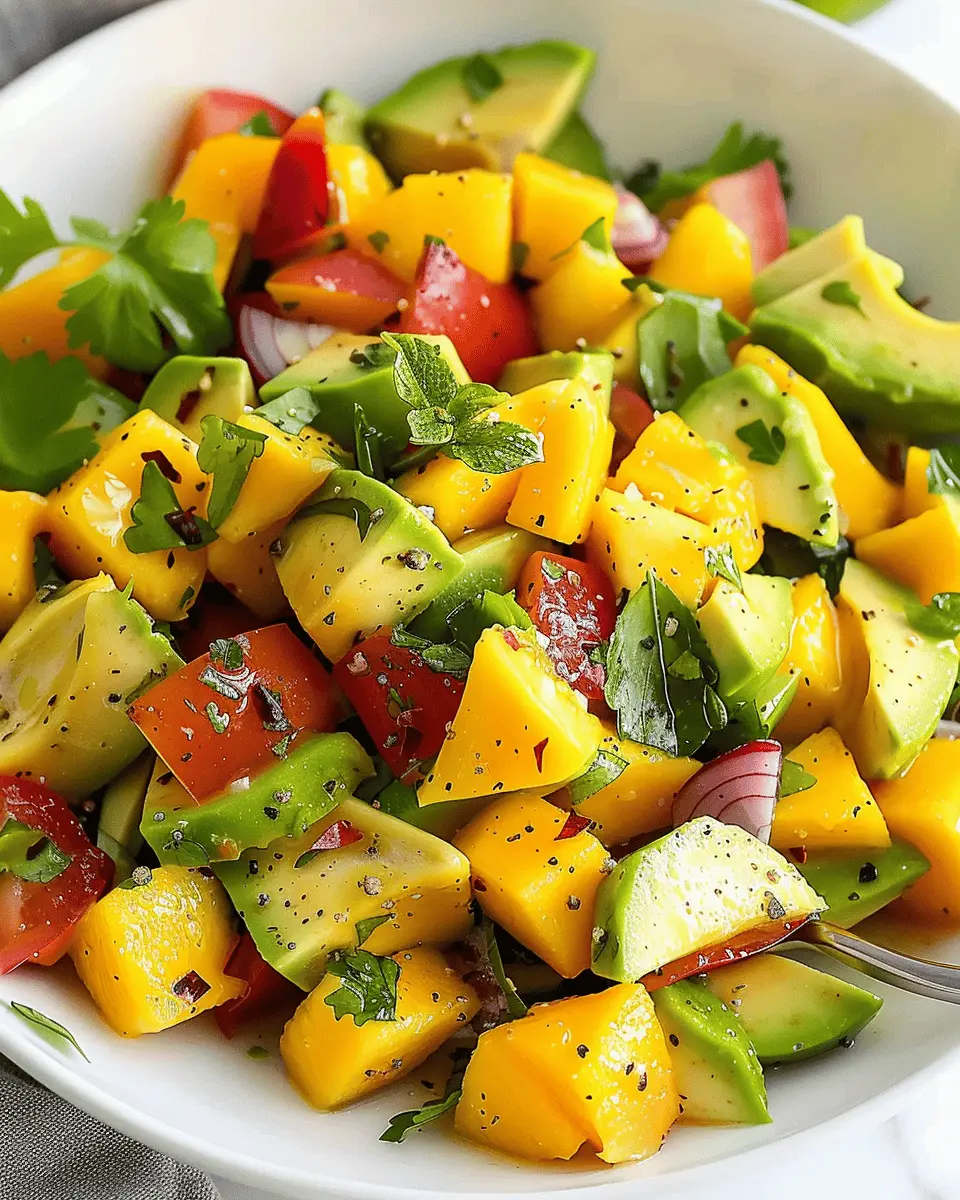 Avocado and Mango Salad: Easy Refreshing Twist with Turkey Bacon