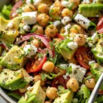 Chickpea Feta Avocado Salad