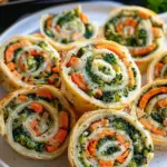 Vegan Veggie Pinwheels with Broccoli and Carrots