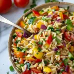 Rainbow Orzo Salad