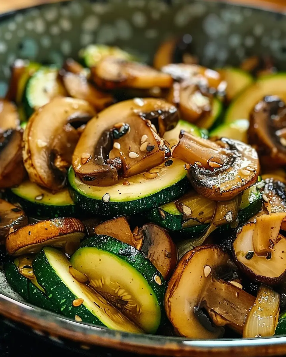Low Carb Stir Fry Zucchini: Easy Recipe with Mushrooms and Turkey Bacon