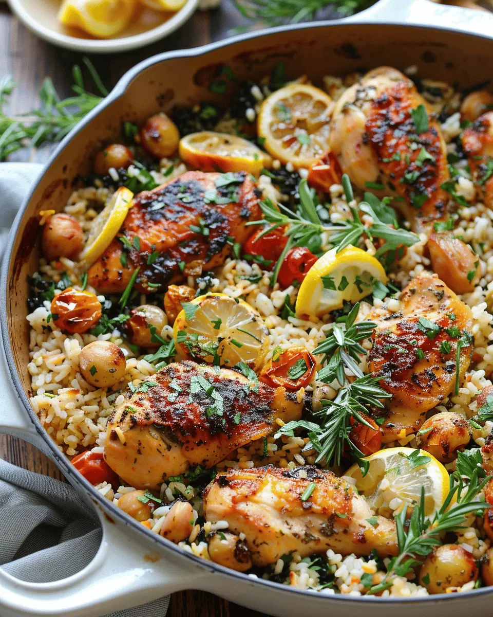 Greek Chicken and Lemon Rice: Easy One-Pot Delight Ready in 30 Minutes