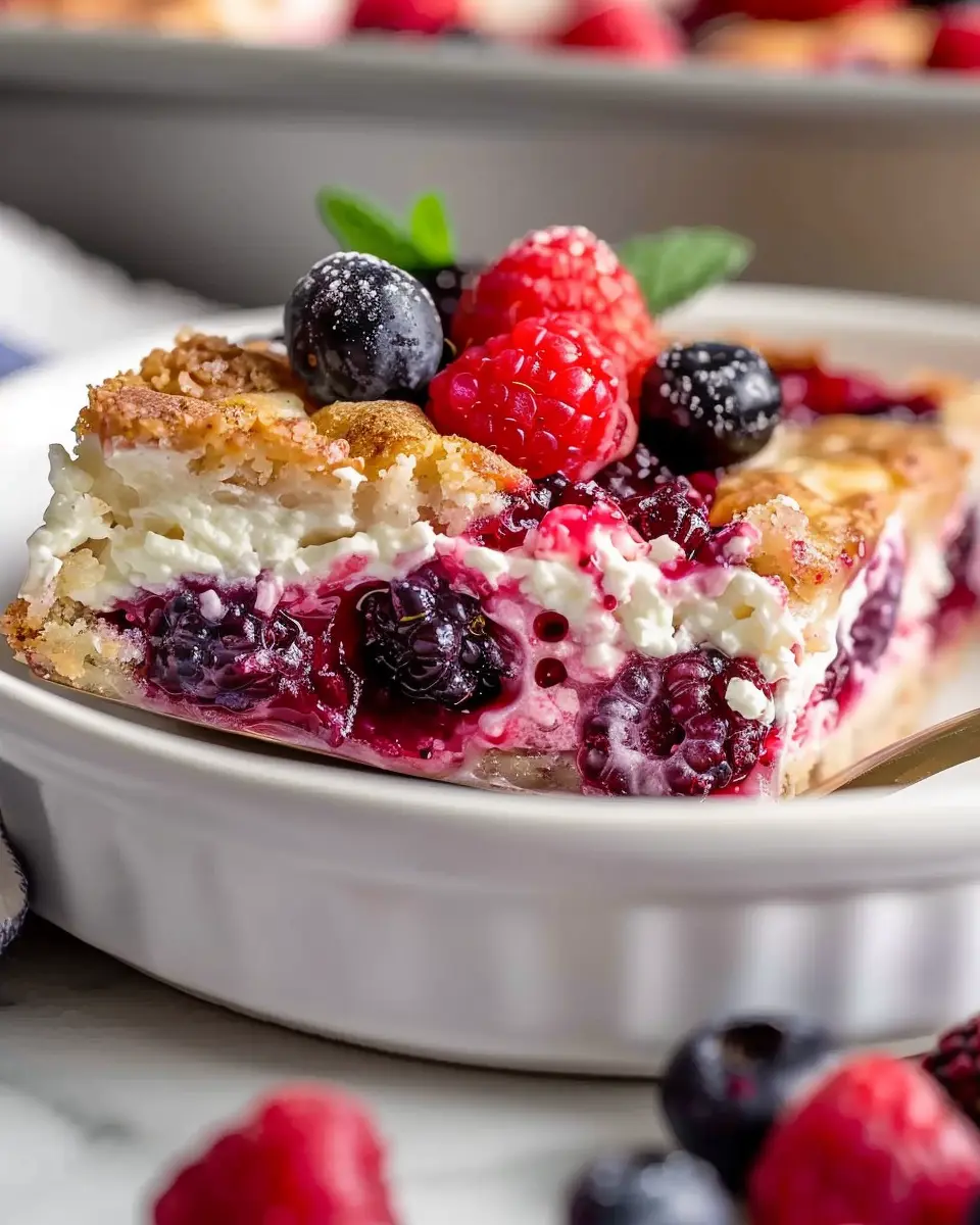 High Protein Triple Berry Bake: Easy Healthy Breakfast Delight