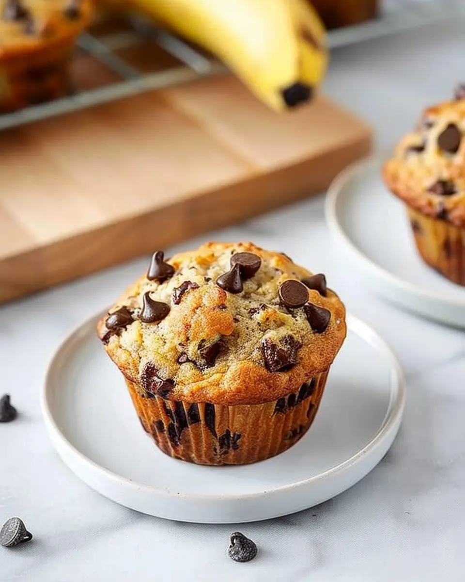 Banana Chocolate Chip Yogurt Muffins: Easy, Healthy &amp; Delicious