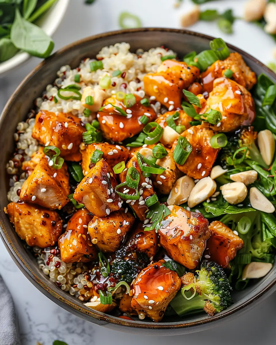 Hot Honey Chicken Quinoa Bowl: A Spicy, Flavorful Delight