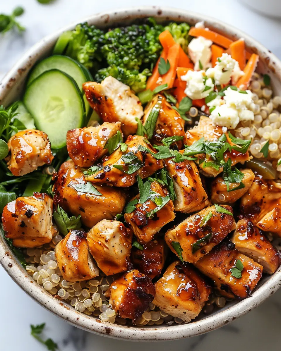 Hot Honey Chicken Quinoa Bowl: A Flavorful, Healthy Delight